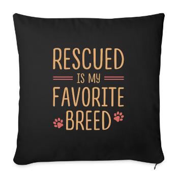 Women's Gift Saying Pets Dog Dog Love - Sofa pillowcase 17,3'' x 17,3'' (45 x 45 cm) - black - Front