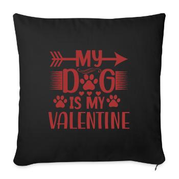 Gift Saying Pets Dog Dog Love - Sofa pillowcase 17,3'' x 17,3'' (45 x 45 cm) - black - Front