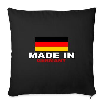 Made in Germany - German Flag Pride - Sofa pillowcase 17,3'' x 17,3'' (45 x 45 cm) - black - Front