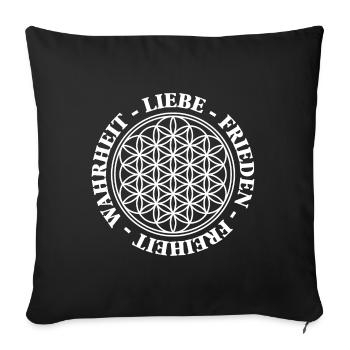 Liebe Frieden Freiheit Wahrheit BDL 2 - Sofakissenbezug 45 x 45 cm - Schwarz - Vorne