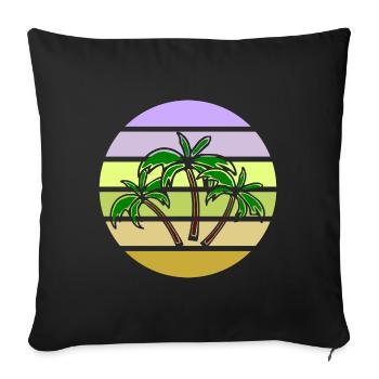 Quiet - Sofa pillowcase 17,3'' x 17,3'' (45 x 45 cm) - black - Front