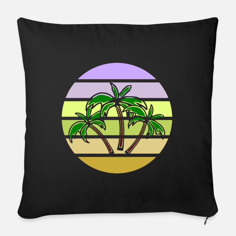 Calme - Housse de coussin décorative 45 x 45 cm - noir