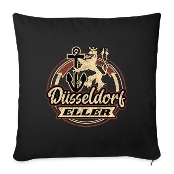 Düsseldorf Eller Retro Design - Sofakissenbezug 45 x 45 cm - Schwarz - Vorne