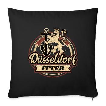 Düsseldorf Itter Retro Design - Sofakissenbezug 45 x 45 cm - Schwarz - Vorne