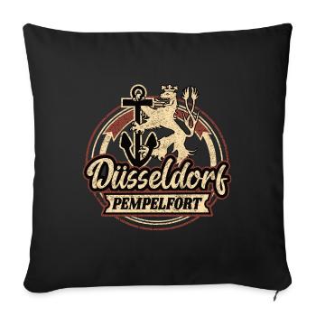 Düsseldorf pempelfort Retro Design - Sofakissenbezug 45 x 45 cm - Schwarz - Vorne