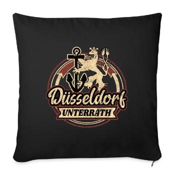 Düsseldorf unterrath Retro Design - Sofakissenbezug 45 x 45 cm - Schwarz - Vorne