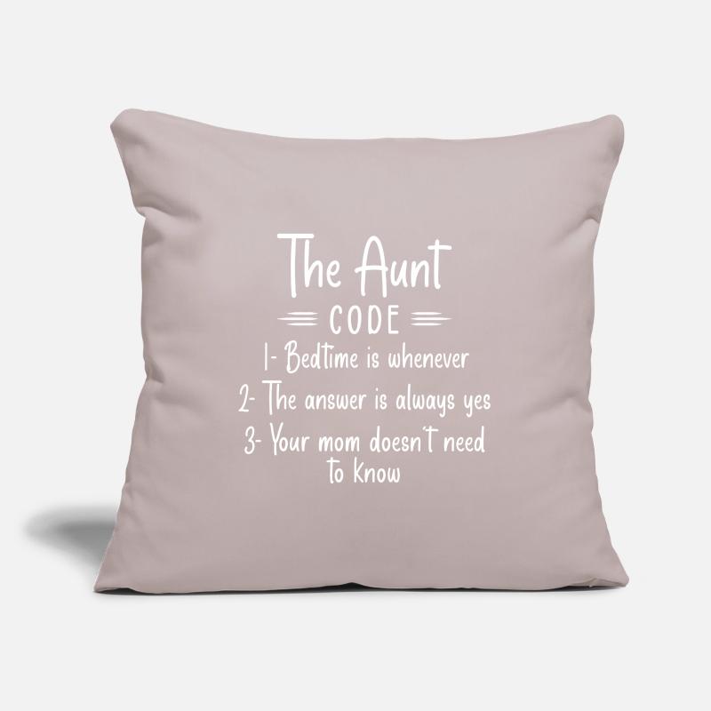 The Aunt Code Bedtime Is Whenever - Aunt Gift Housse de coussin décorative 45 x 45 cm