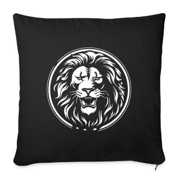 Lion - Sofa pillowcase 17,3'' x 17,3'' (45 x 45 cm) - black - Front
