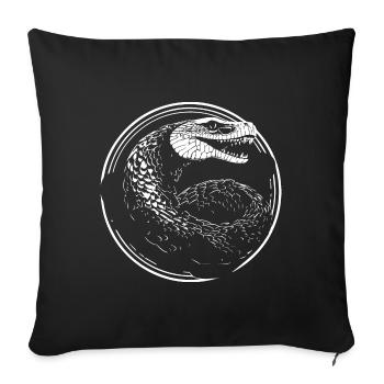 Snake - Sofa pillowcase 17,3'' x 17,3'' (45 x 45 cm) - black - Front