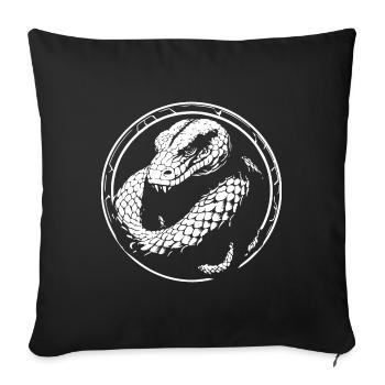Snake - Sofa pillowcase 17,3'' x 17,3'' (45 x 45 cm) - black - Front