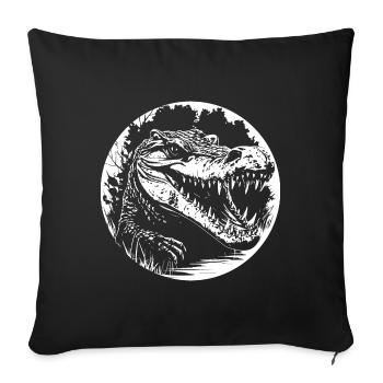 Alligator - Housse de coussin décorative 45 x 45 cm - noir - Devant