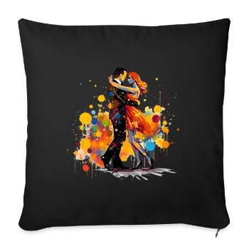 S’exprimer de manière créative à travers la danse - Housse de coussin décorative 45 x 45 cm - noir - Devant