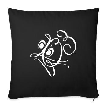 Love - blanc - Housse de coussin décorative 45 x 45 cm - noir - Devant