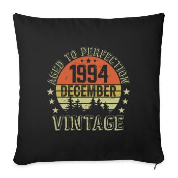 Retro Birthday Gift - Born In December 1994 - Sofa pillowcase 17,3'' x 17,3'' (45 x 45 cm) - black - Front