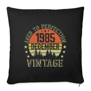 Cadeau Anniversaire Rétro - Nées En Décembre 1985 - Housse de coussin décorative 45 x 45 cm - noir - Devant