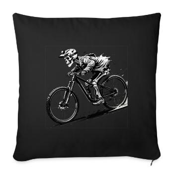 VTT Vélo Vélo Descente Sport Descente - Housse de coussin décorative 45 x 45 cm - noir - Devant