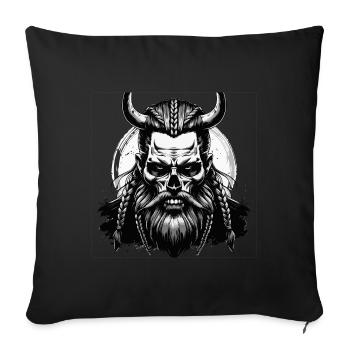 Norse Mythology Viking Warrior Valhalla - Sofa pillowcase 17,3'' x 17,3'' (45 x 45 cm) - black - Front