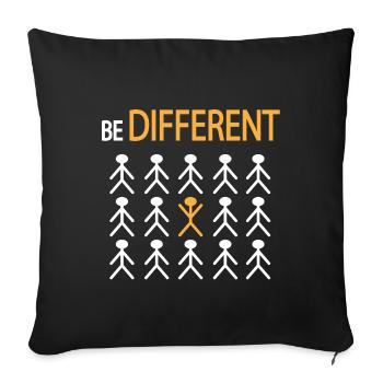 Be Different unique black sheep especially - Sofa pillowcase 17,3'' x 17,3'' (45 x 45 cm) - black - Front