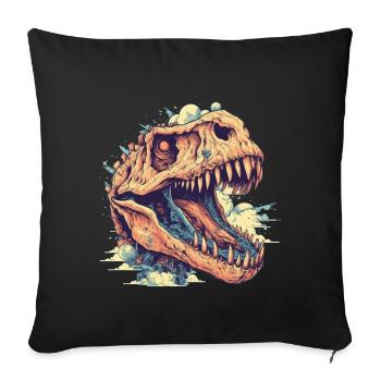 Dinosaurier Dino Fossil Carnivor Herbivor T-Rex - Sofakissenbezug 45 x 45 cm - Schwarz - Vorne