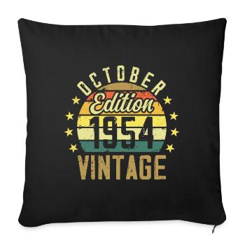 The legends were born in October 1954 - 1954 - Sofa pillowcase 17,3'' x 17,3'' (45 x 45 cm) - black - Front