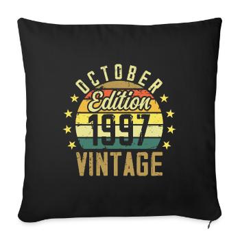 Les légendes sont nées en Octobre 1997 - 1997 - Housse de coussin décorative 45 x 45 cm - noir - Devant