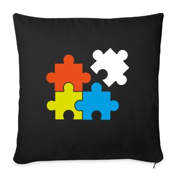Puzzle Retrogaming Gift Placement Game Game Games - Sofa pillowcase 17,3'' x 17,3'' (45 x 45 cm) - black - Front