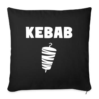 Kebab Grill Pide Kebab - Sofa pillowcase 17,3'' x 17,3'' (45 x 45 cm) - black - Front