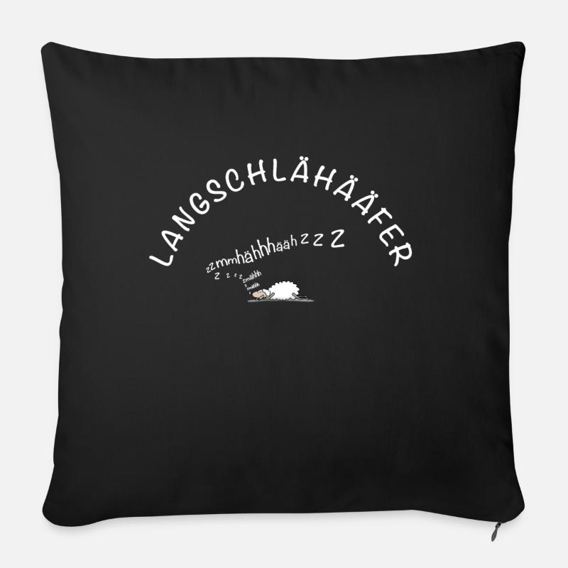 Langschläfer Schlafmütze - Sofakissenbezug 45 x 45 cm - Schwarz