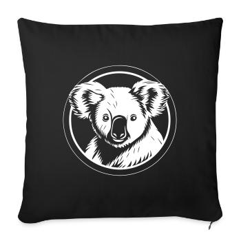 Koala - Sofa pillowcase 17,3'' x 17,3'' (45 x 45 cm) - black - Front