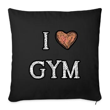 Gym - Sofa pillowcase 17,3'' x 17,3'' (45 x 45 cm) - black - Front