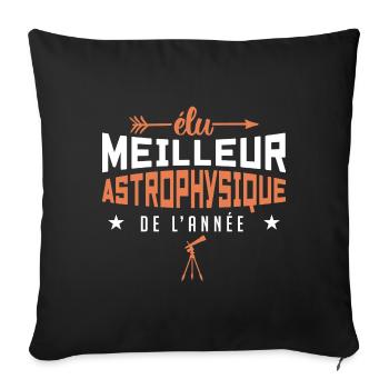 ÉLU MEILLEUR ASTROPHYSICIEN DE L'ANNÉE - Housse de coussin décorative 45 x 45 cm - noir - Devant