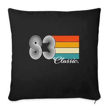 1983 Limited Edition, 1983 Classic Birthday Gif - Sofa pillowcase 17,3'' x 17,3'' (45 x 45 cm) - black - Front