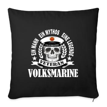 Veteran Volksmarine NVA - Sofakissenbezug 45 x 45 cm - Schwarz - Vorne