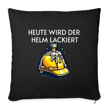 Beer - Today the helmet is painted Toast - Sofa pillowcase 17,3'' x 17,3'' (45 x 45 cm) - black - Front