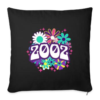 Frauengeburtstag 2002 20-jähriges Jubiläum - Sofakissenbezug 45 x 45 cm - Schwarz - Vorne