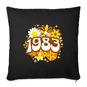 Fête Anniversaire Femme 1983 40 Ans Anniversaire - Housse de coussin décorative 45 x 45 cm - noir - Devant