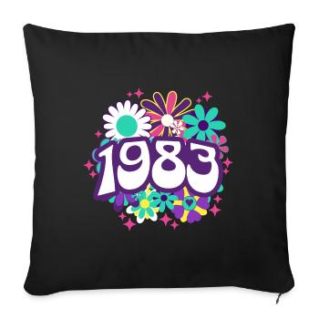 Fête Anniversaire Femme 1983 40 Ans Anniversaire - Housse de coussin décorative 45 x 45 cm - noir - Devant