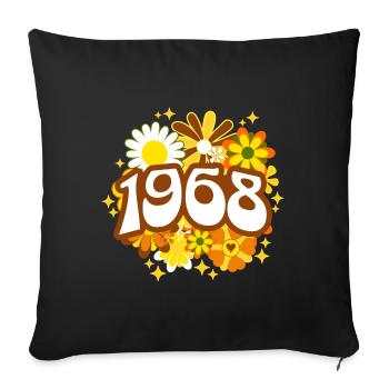 Birthday Party Woman 1968 55 Years Anniversary - Sofa pillowcase 17,3'' x 17,3'' (45 x 45 cm) - black - Front