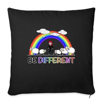 Soyez différent - Sei Anders - Housse de coussin décorative 45 x 45 cm - noir - Devant
