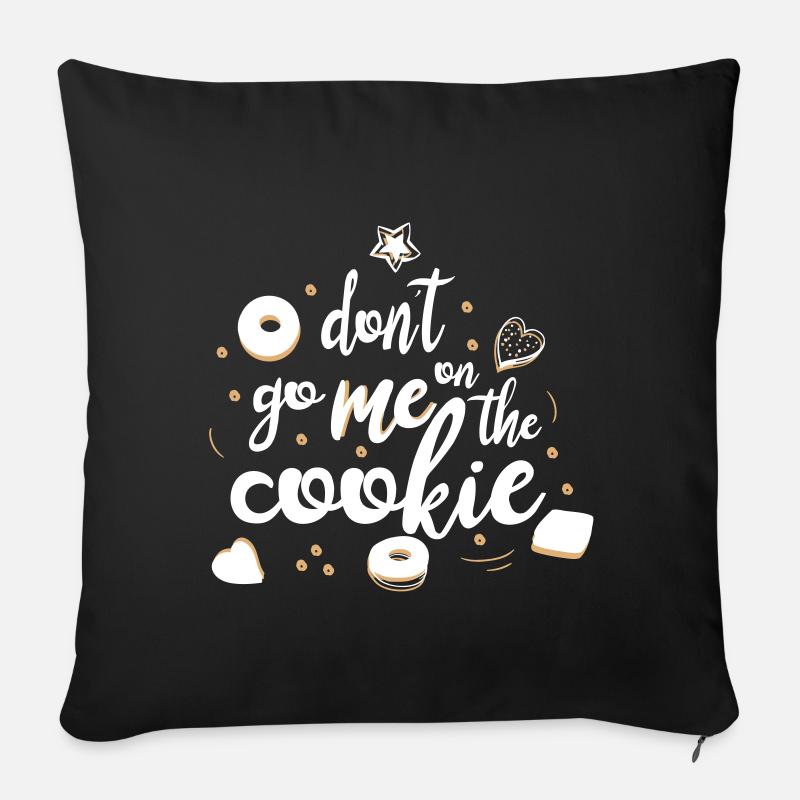 don´t go me on the cookie - Sofakissenbezug 45 x 45 cm - Schwarz