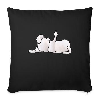Schnauzer stinky fingers - Sofa pillowcase 17,3'' x 17,3'' (45 x 45 cm) - black - Front
