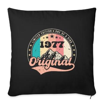 Birthday Gift 1977 Women | Born in 1977 - Sofa pillowcase 17,3'' x 17,3'' (45 x 45 cm) - black - Front