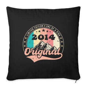Geburtstagsgeschenk 2014 Frauen | Jahrgang 2014 - Sofakissenbezug 45 x 45 cm - Schwarz - Vorne