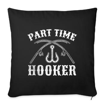 Angler Fishing Fishing Fisherman Gift Idea Funny - Sofa pillowcase 17,3'' x 17,3'' (45 x 45 cm) - black - Front