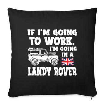 Aller à Travailler avec Landy - Housse de coussin décorative 45 x 45 cm - noir - Devant