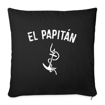 EL PAPITÄN - CAPITAN - Sailor - Vater - Sofakissenbezug 45 x 45 cm - Schwarz - Vorne