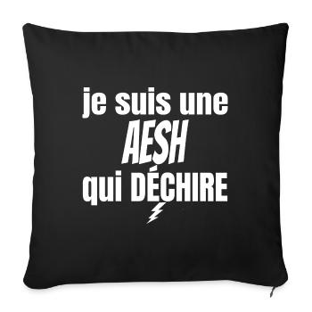 aesh qui déchire - Housse de coussin décorative 45 x 45 cm - noir - Devant
