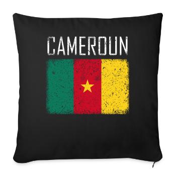 Cameroon - Sofa pillowcase 17,3'' x 17,3'' (45 x 45 cm) - black - Front