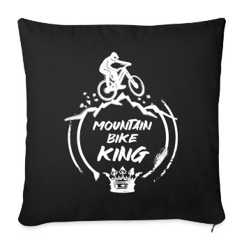 Mountain Bike King - Mountain Biking - Sofa pillowcase 17,3'' x 17,3'' (45 x 45 cm) - black - Front