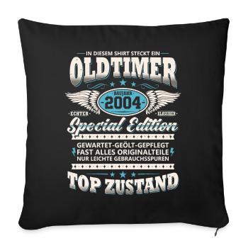 Oldtimer Baujahr 2004 Jahrgang Geburtstag Geschenk - Sofakissenbezug 45 x 45 cm - Schwarz - Vorne